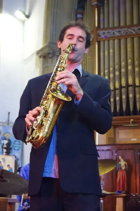 Framed Print : Tommaso Starace, Eastbourne Jazz Festival, Christ Church, Sept 2018. Creator: Brian O Connor Framed Print : Tommaso Starace, Eastbourne Jazz Festival, Christ Church, Sept 2018. Creator: Brian O Connor