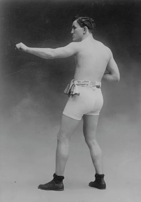 Framed Print : Tommy Murphy in athletic trunks, 1910. Creator: Bain News Service Framed Print : Tommy Murphy in athletic trunks, 1910. Creator: Bain News Service