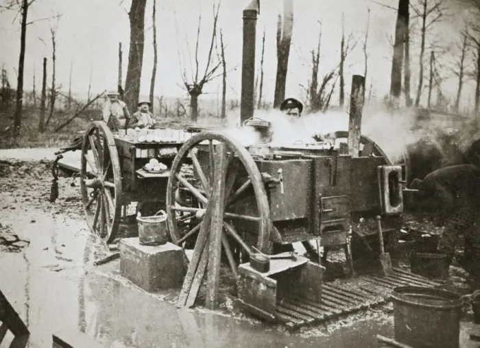 Framed Print : How Tommys food is cooked, Somme campaign, France, World War I, 1916. Artist Framed Print : How Tommys food is cooked, Somme campaign, France, World War I, 1916. Artist