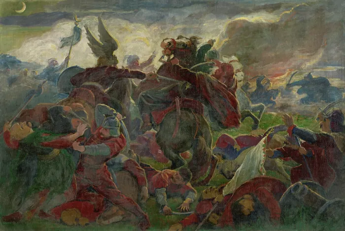 Framed Print : Tomory's Death at the Battle of Mohacs, 1895-1896. Creator: Jozef Hanula. Tomory's Death at the Battle of Mohacs, 1895-1896. Creator: Jozef Hanula Framed Print : Tomory's Death at the Battle of Mohacs, 1895-1896. Creator: Jozef Hanula. Tomory's Death at the Battle of Mohacs, 1895-1896. Creator: Jozef Hanula