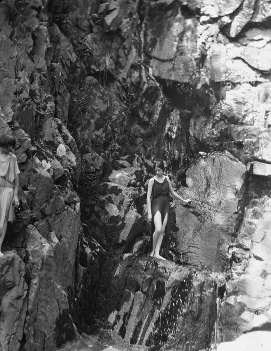 Framed Print : Tonetti, Miss, at Sneding's Landing, 1921 June 7. Creator: Arnold Genthe Framed Print : Tonetti, Miss, at Sneding's Landing, 1921 June 7. Creator: Arnold Genthe
