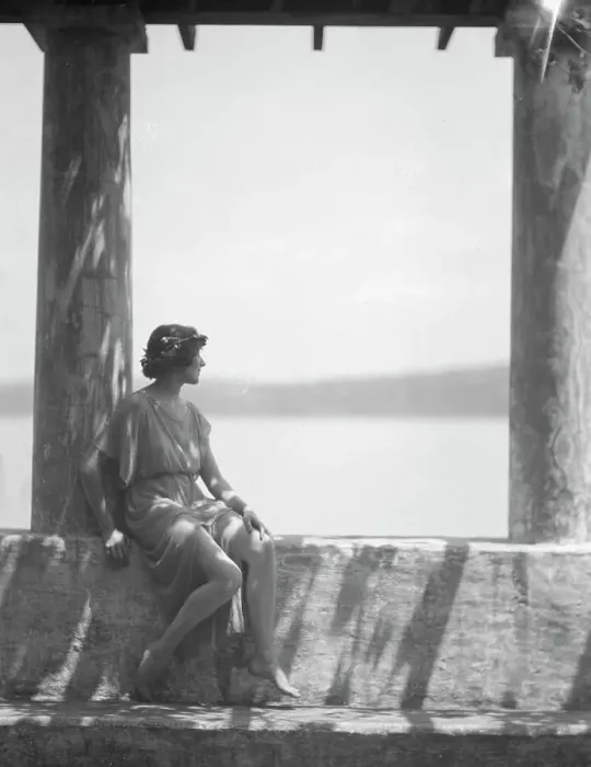 Framed Print : Tonetti, Miss, at Sneding's Landing, 1921 June 7. Creator: Arnold Genthe Framed Print : Tonetti, Miss, at Sneding's Landing, 1921 June 7. Creator: Arnold Genthe