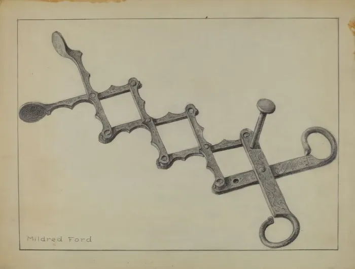 Framed Print : Tongs, 1935 / 1942. Creator: Mildred Ford Framed Print : Tongs, 1935 / 1942. Creator: Mildred Ford