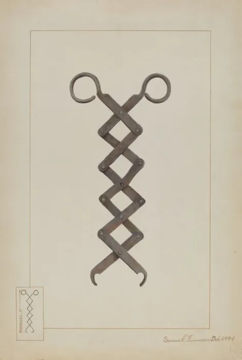 Framed Print : Tongs, c. 1937. Creator: Samuel Fineman Framed Print : Tongs, c. 1937. Creator: Samuel Fineman