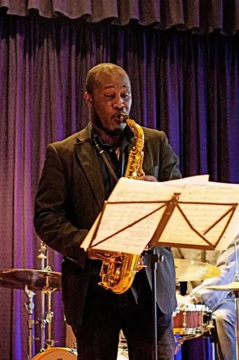 Framed Print : Tony Kofi, Watermill Jazz Club, Dorking, Surrey, 2015. Artist: Brian O Connor Framed Print : Tony Kofi, Watermill Jazz Club, Dorking, Surrey, 2015. Artist: Brian O Connor