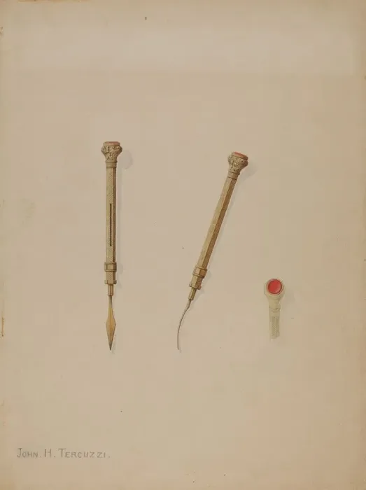 Framed Print : Toothpick, c. 1937. Creator: John H. Tercuzzi Framed Print : Toothpick, c. 1937. Creator: John H. Tercuzzi