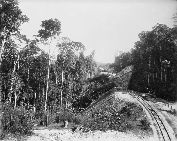 Framed Print : Toowoomba Range New Track, c1894. Creator: Poul C Poulsen Framed Print : Toowoomba Range New Track, c1894. Creator: Poul C Poulsen