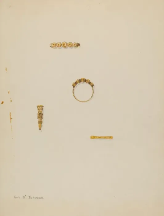 Framed Print : Topaz Ring, c. 1938. Creator: John H. Tercuzzi Framed Print : Topaz Ring, c. 1938. Creator: John H. Tercuzzi
