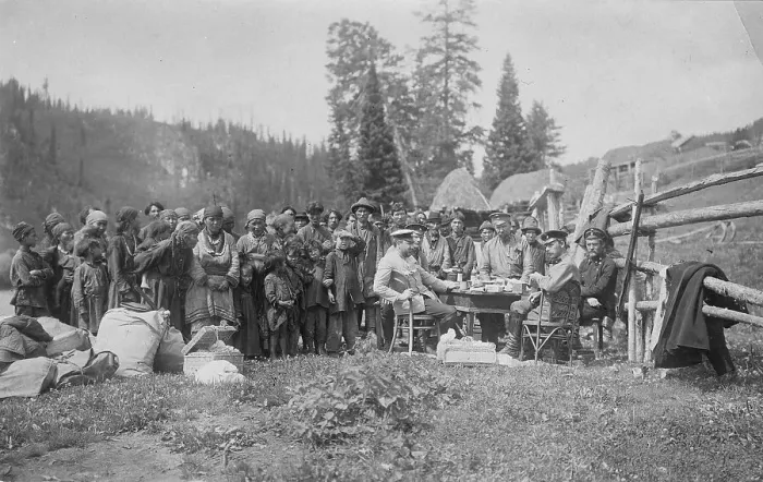 Framed Print : Topographers, Members of the Land-Management Expedition, 1913. Creator: GI Ivanov Framed Print : Topographers, Members of the Land-Management Expedition, 1913. Creator: GI Ivanov