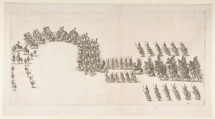 Framed Print : Torchlight Procession at the Modena Carrousel, 1652. Creator: Stefano della Bella Framed Print : Torchlight Procession at the Modena Carrousel, 1652. Creator: Stefano della Bella