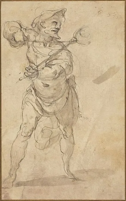 Framed Print : A Tormentor With Tongs. Creator: Zuccaro, Taddeo, follower of