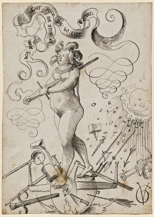 Framed Print : The torments of love, c. 1516. Creator: Graf, Urs (c. 1485-1527 / 28) Framed Print : The torments of love, c. 1516. Creator: Graf, Urs (c. 1485-1527 / 28)