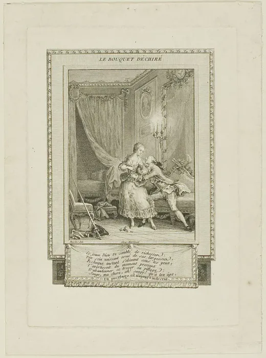 Framed Print : The Torn Bouquet, c. 1795. Creator: Antoine Jean Duclos Framed Print : The Torn Bouquet, c. 1795. Creator: Antoine Jean Duclos