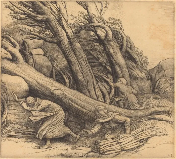 Framed Print : Tornado (Le typhon). Creator: Alphonse Legros Framed Print : Tornado (Le typhon). Creator: Alphonse Legros