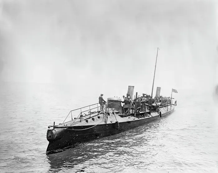 Framed Print : A torpedo boat of the U.S. Navy, between 1897 and 1901. Creator: Unknown Framed Print : A torpedo boat of the U.S. Navy, between 1897 and 1901. Creator: Unknown