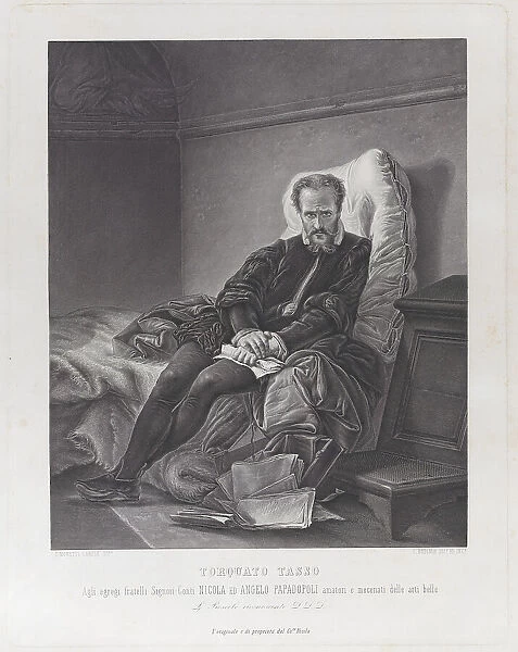 Torquato Tasso at the Ospedale Sant'Anna, 1864-1900. Creator: Luigi Boscolo