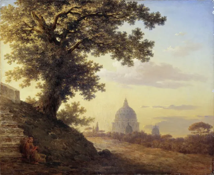 Framed Print : The Torquato Tassos Oak in Rome, 1848. Artist: Vorobyev, Maxim Nikiphorovich (1787-1855) Framed Print : The Torquato Tassos Oak in Rome, 1848. Artist: Vorobyev, Maxim Nikiphorovich (1787-1855)