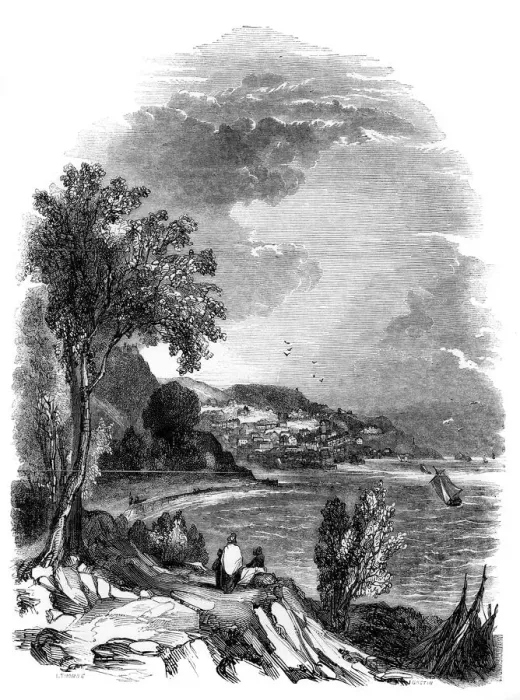 Framed Print : Torquay, Devon, 19th century. Artist: J Bastin Framed Print : Torquay, Devon, 19th century. Artist: J Bastin