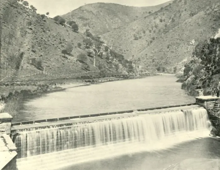 Framed Print : Torrens Weir, Adelaide, 1901. Creator: Unknown Framed Print : Torrens Weir, Adelaide, 1901. Creator: Unknown