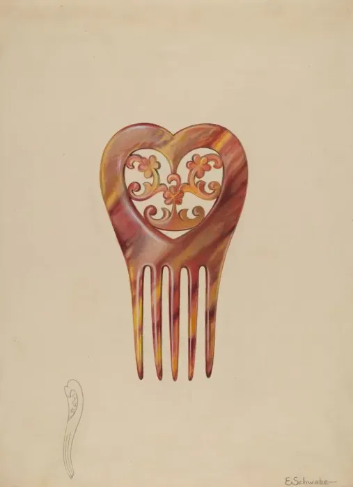 Framed Print : Tortoise Shell Comb, 1936. Creator: Erwin Schwabe Framed Print : Tortoise Shell Comb, 1936. Creator: Erwin Schwabe