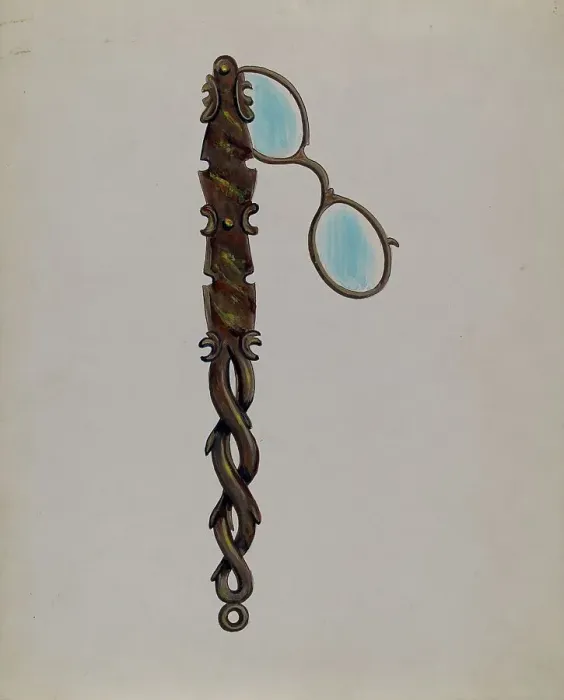 Framed Print : Tortoise Shell Lorgnette, c. 1936. Creator: Charles Enjoian Framed Print : Tortoise Shell Lorgnette, c. 1936. Creator: Charles Enjoian