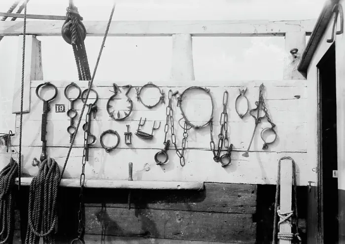 Framed Print : Torture irons on SUCCESS, between c1910 and c1915. Creator: Bain News Service Framed Print : Torture irons on SUCCESS, between c1910 and c1915. Creator: Bain News Service
