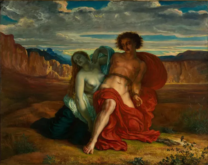 Framed Print : The Torture of Mezentius, 1864. Artist: Janmot, Louis (1814-1892) Framed Print : The Torture of Mezentius, 1864. Artist: Janmot, Louis (1814-1892)