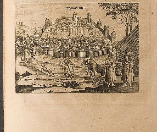 Torzhok (Illustration from Travels to the Great Duke of Muscovy and the King of Persia by Adam Ole Artist: Rothgiesser, Christian Lorenzen (?-1659)