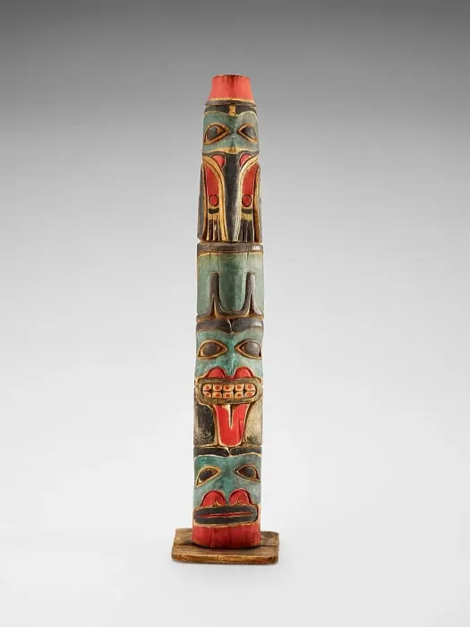 Framed Print : Totem pole model, 1880-1900. Creator: Unknown Framed Print : Totem pole model, 1880-1900. Creator: Unknown