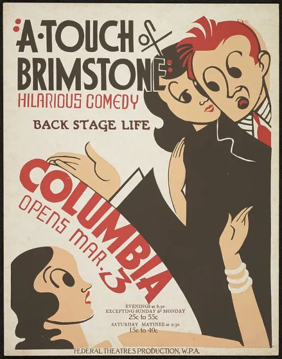 Framed Print : A Touch of Brimstone, San Francisco, 1937. Creator: Unknown Framed Print : A Touch of Brimstone, San Francisco, 1937. Creator: Unknown