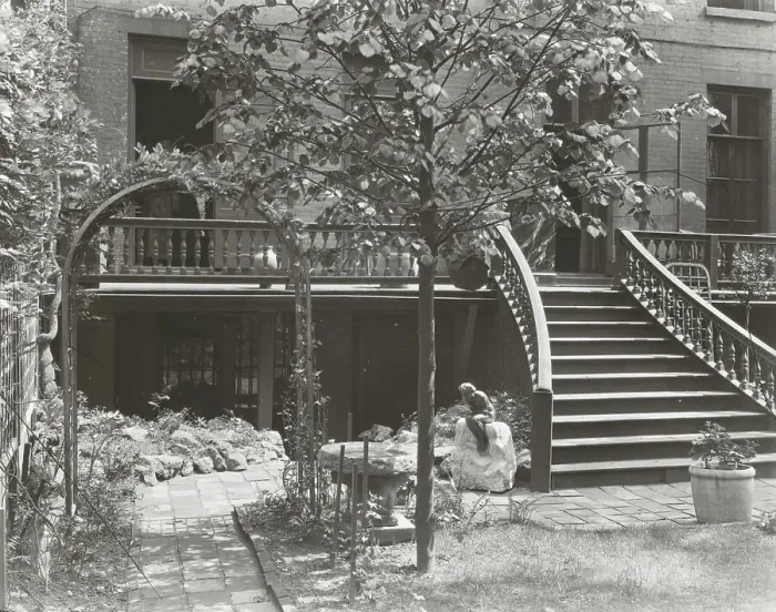 Framed Print : The Touchstone Garden, 118-120 East 30th Street, New York, New York, 1919. Creator: Frances Benjamin Johnston Framed Print : The Touchstone Garden, 118-120 East 30th Street, New York, New York, 1919. Creator: Frances Benjamin Johnston