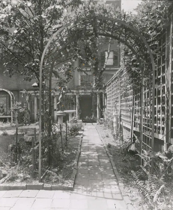 Framed Print : The Touchstone Garden, 118-120 East 30th Street, New York, New York, 1919. Creator: Frances Benjamin Johnston Framed Print : The Touchstone Garden, 118-120 East 30th Street, New York, New York, 1919. Creator: Frances Benjamin Johnston