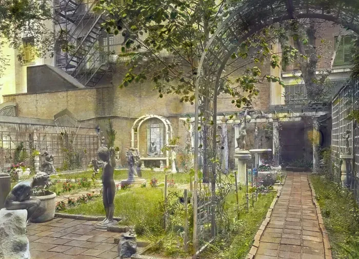 Framed Print : The Touchstone Garden, New York, New York, 1919. Creator: Frances Benjamin Johnston Framed Print : The Touchstone Garden, New York, New York, 1919. Creator: Frances Benjamin Johnston