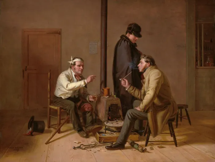 Framed Print : The Tough Story - Scene in a Country Tavern, 1837. Creator: William Sidney Mount Framed Print : The Tough Story - Scene in a Country Tavern, 1837. Creator: William Sidney Mount