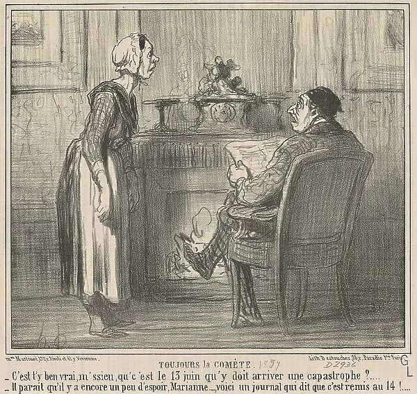 Toujours la comète, 19th century. Creator: Honore Daumier