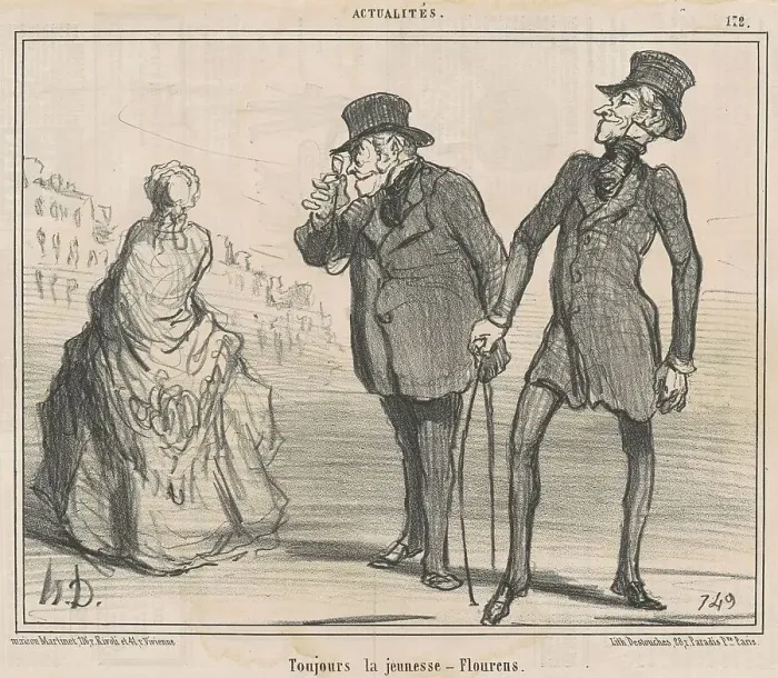 Framed Print : Toujours la jeunesse - Flourens, 19th century. Creator: Honore Daumier Framed Print : Toujours la jeunesse - Flourens, 19th century. Creator: Honore Daumier