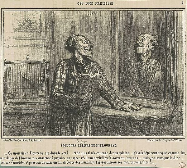 Toujours le livre de M. Flourens, 19th century. Creator: Honore Daumier