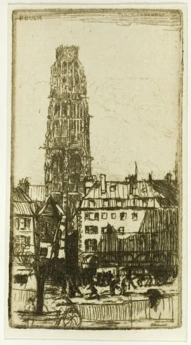 Framed Print : Tour de Beurre, Rouen, 1899. Creator: Donald Shaw MacLaughlan Framed Print : Tour de Beurre, Rouen, 1899. Creator: Donald Shaw MacLaughlan