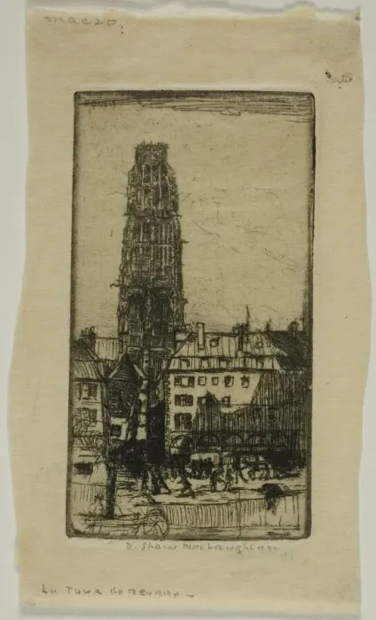 Framed Print : Tour de Beurre, Rouen, 1899. Creator: Donald Shaw MacLaughlan Framed Print : Tour de Beurre, Rouen, 1899. Creator: Donald Shaw MacLaughlan