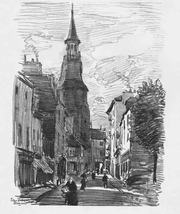 Framed Print : Tour D Horloge, Dinan, c. 1907. Artist: William Henry Charlton Framed Print : Tour D Horloge, Dinan, c. 1907. Artist: William Henry Charlton