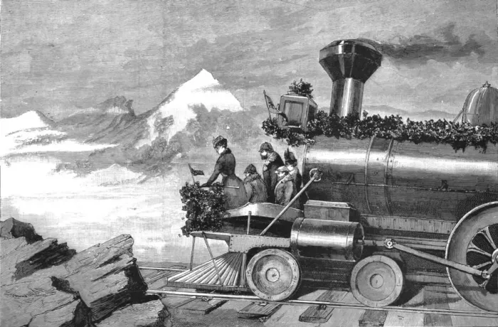 Framed Print : A Tour with the Govenor-General of Canada over the Canadian Pacific Railway--The Summit... 1890. Creator: Frederick Villiers Framed Print : A Tour with the Govenor-General of Canada over the Canadian Pacific Railway--The Summit... 1890. Creator: Frederick Villiers