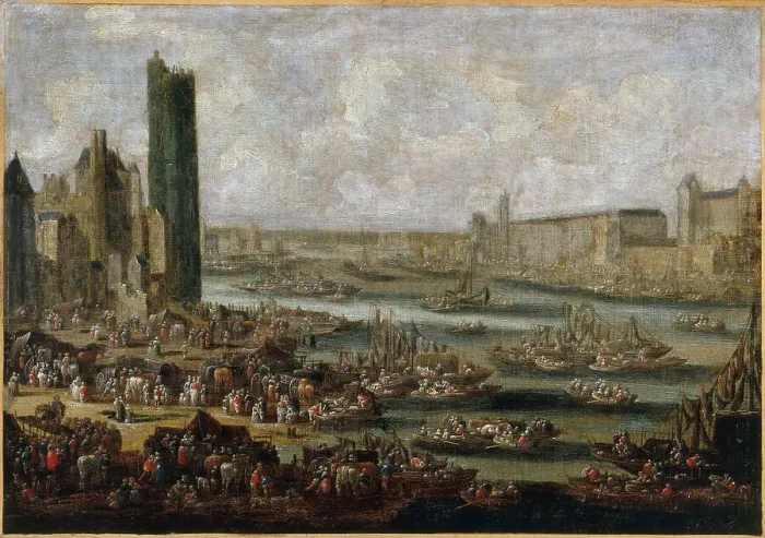 Framed Print : The Tour de Nesle and the Louvre, circa 1650, c1650. Creator: Pieter Casteels Framed Print : The Tour de Nesle and the Louvre, circa 1650, c1650. Creator: Pieter Casteels