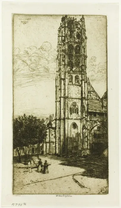 Framed Print : Tour St. Laurent, Rouen, 1899. Creator: Donald Shaw MacLaughlan Framed Print : Tour St. Laurent, Rouen, 1899. Creator: Donald Shaw MacLaughlan