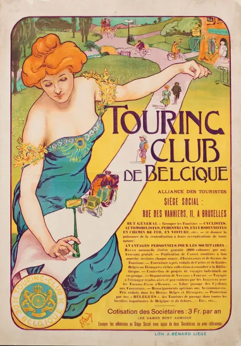 Framed Print : Touring Club de Belgique, 1901. Creator: Gaudy, Georges (1872-1940) Framed Print : Touring Club de Belgique, 1901. Creator: Gaudy, Georges (1872-1940)