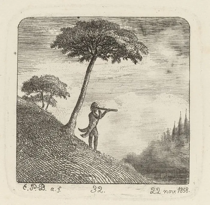 Framed Print : The Tourist, 1858. Creator: Emmanuel Phélippes-Beaulieu Framed Print : The Tourist, 1858. Creator: Emmanuel Phélippes-Beaulieu