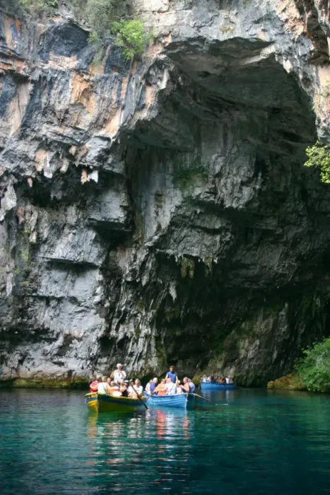 Framed Print : Tourist boat trip, Melissani Lake, Kefalonia, Greece Framed Print : Tourist boat trip, Melissani Lake, Kefalonia, Greece
