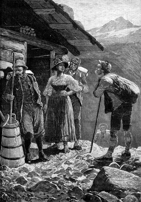 Framed Print : The Tourist in Switzerland, 1881. Creator: Unknown Framed Print : The Tourist in Switzerland, 1881. Creator: Unknown