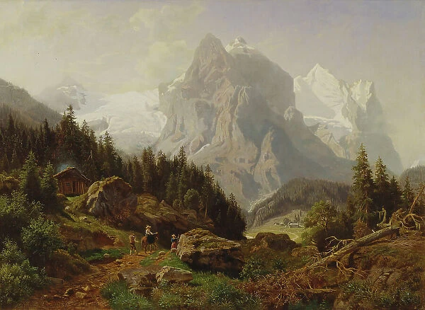 Tourists in the Mountains, 1864. Creator: Nils Bjornsen Moller