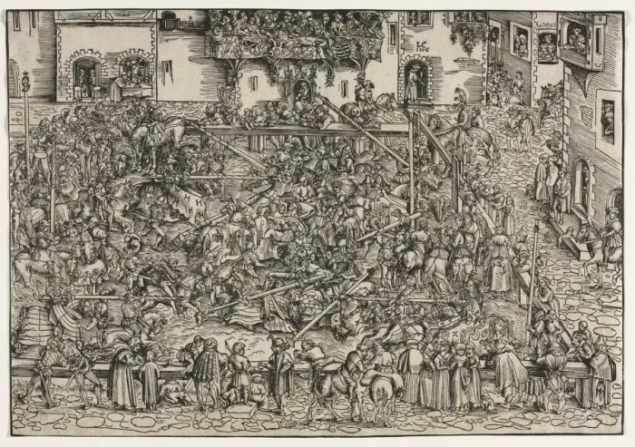 Framed Print : A Tournament, 1506. Creator: Lucas Cranach (German, 1472-1553) Framed Print : A Tournament, 1506. Creator: Lucas Cranach (German, 1472-1553)