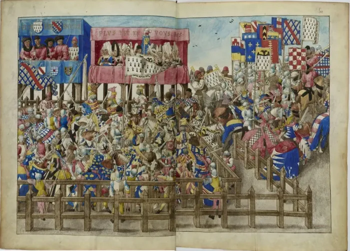 Framed Print : The Tournament Book of Rene d Anjou, ca 1447. Artist: Anonymous Framed Print : The Tournament Book of Rene d Anjou, ca 1447. Artist: Anonymous